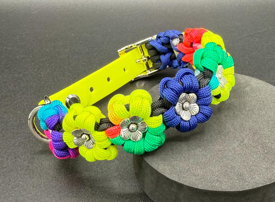 Neon Rainbow Flowers